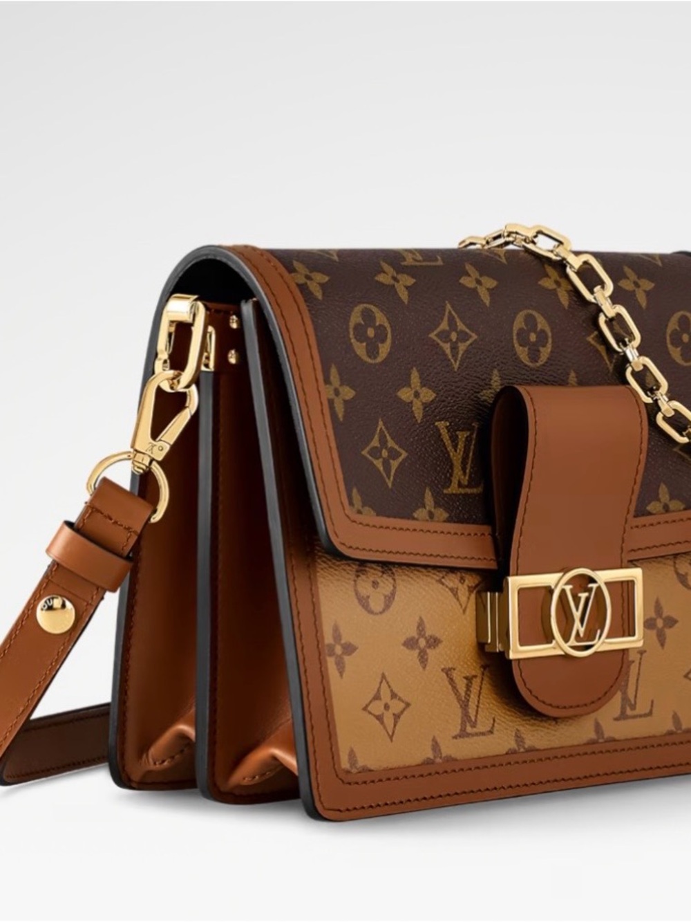 Louis Vuitton, Monogram Canvas Shoulder Bag with Brown Trim and Gold Hardware - Picture 13 of 15